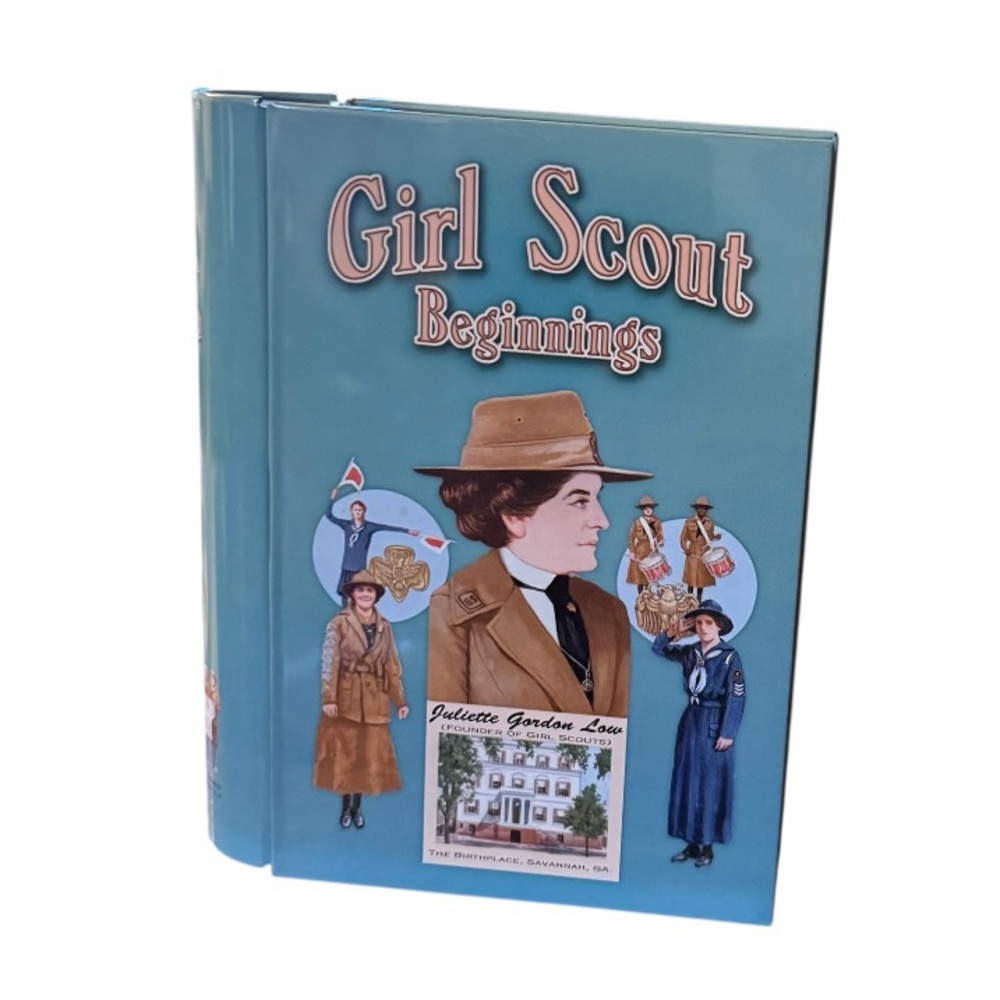 Girl Scott Beginnings Collectable‎ Tin Box Book Shape By Juliette Gordon Low